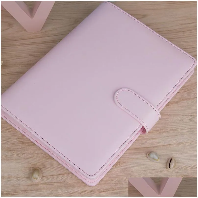 wholesale a5 a6 notebook cover protector pu leather notebooks binder personal planner diary loose covers for filler paper
