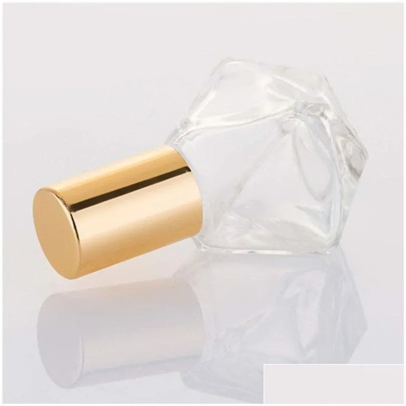 wholesale 8ml refillable travel clear glass roller bottle  oil perfume roll on bottles cosmetic container jar vial