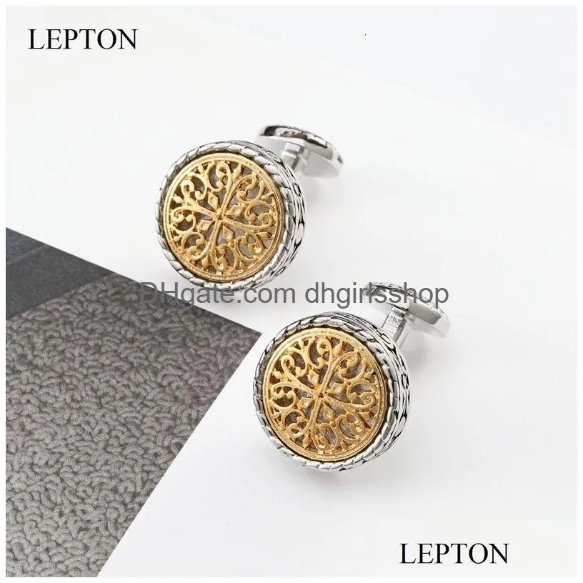 cuff links lepton vintage cufflinks for mens gold silver color baroque whale back closure cuff links wedding business cufflink gemelos