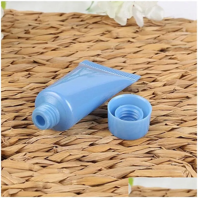 wholesale 5ml 10ml soft refillable plastic lotion squeeze cosmetic packaging cream screw lids bottle protable container 0109