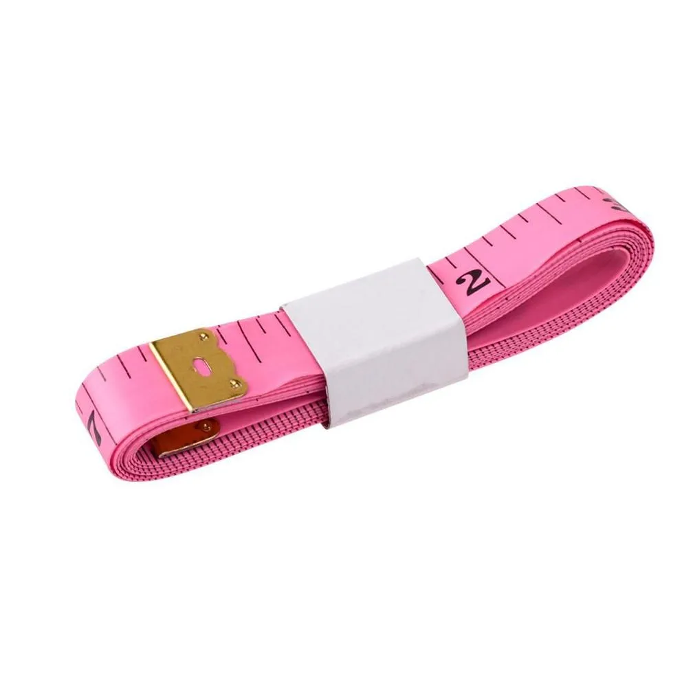 wholesale 60 inch designer portable colorful body measuring ruler inch sewing tailor tape measure soft tool 1.5m sewing measuring