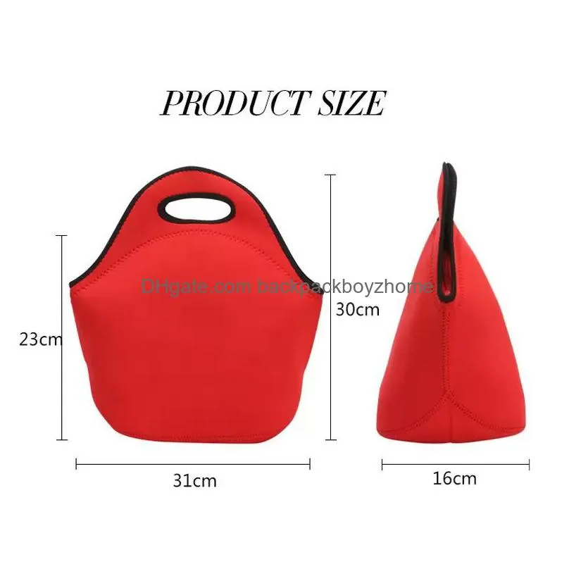 neoprene lunch bags cooler insulation lunch bags for women thermal bag lunch box for kids tote handbag