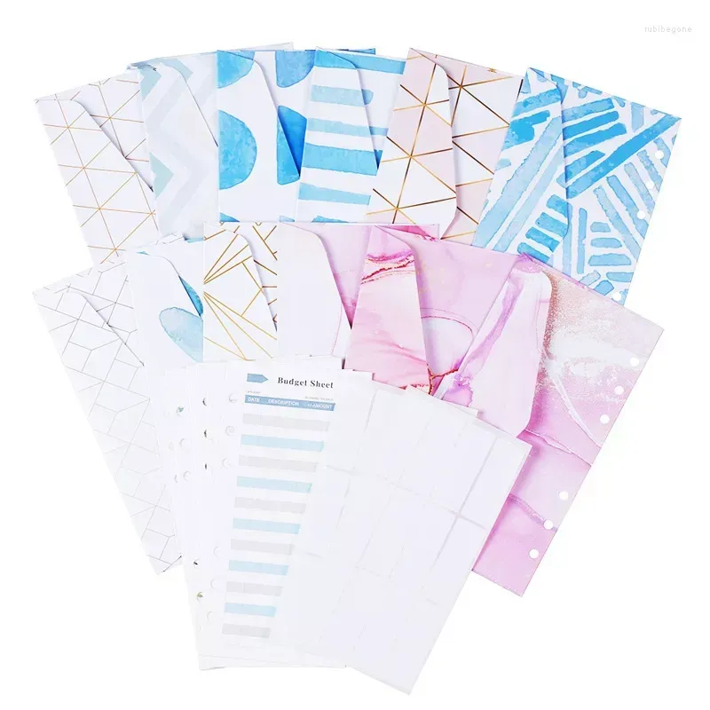 gift wrap pretty binder budget sheets envelopes set 6-hole loose-leaf sheet paper  cash storage envelope accounting supplies