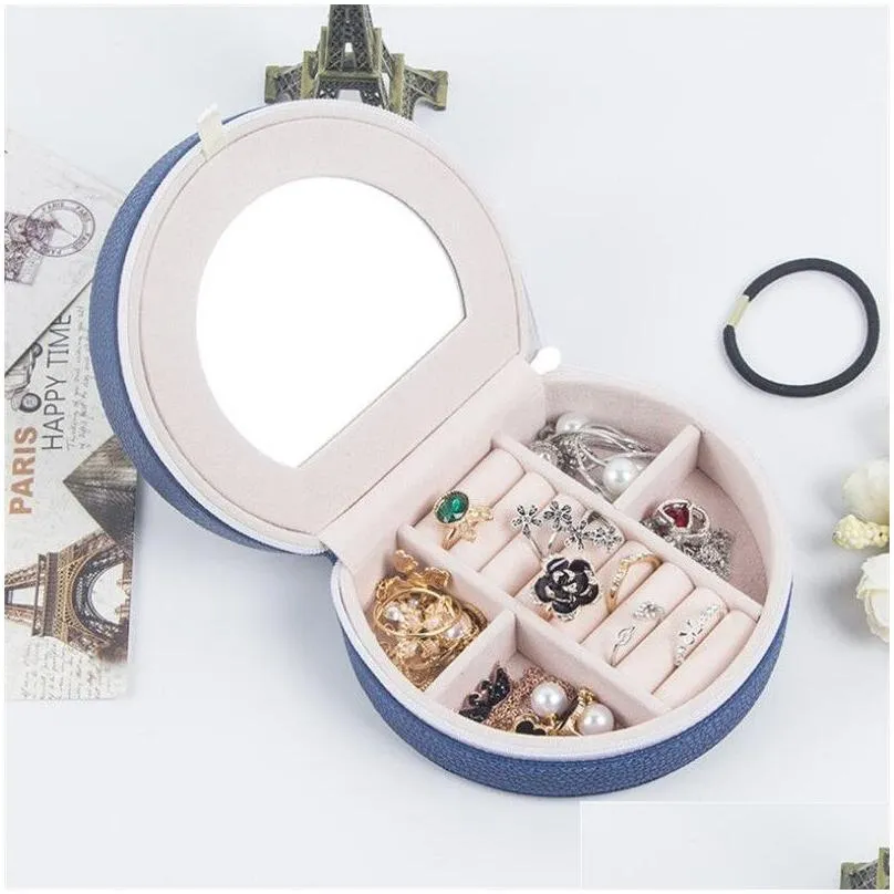 jewelry box for women doubel layer travel jewellery organizer necklace earring rings holder case