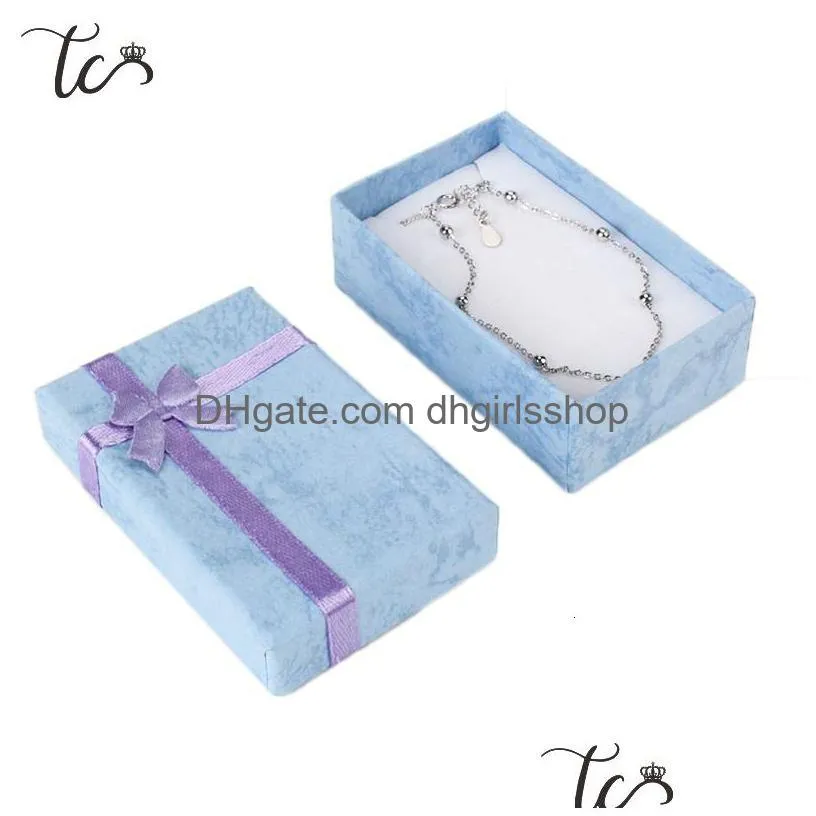 jewelry boxes paper trinket box ring box necklace organizer earring storage box necklace box small accessories container 24pcs/lot