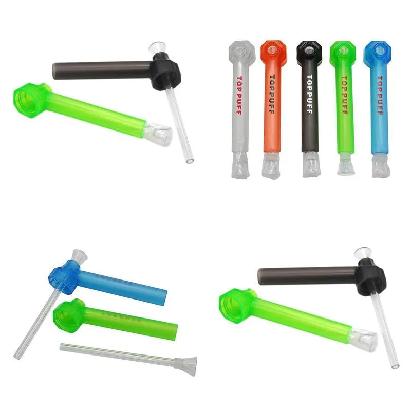  travel essentials glass water bongs traveling shisha water top puff toppuff silicone smoking pipes acrylic replacement