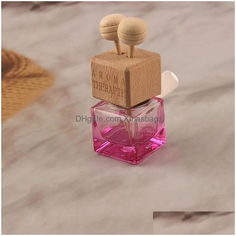 stock wood stick  oils diffusers air conditioner vent clips car perfume bottle clip automobile air freshener glass bottles cars decoration
