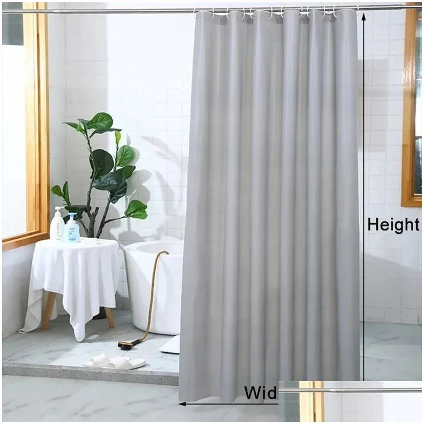 bathroom shower curtain white waterproof thick solid bath curtains for bathroom bathtub large wide bathing cover