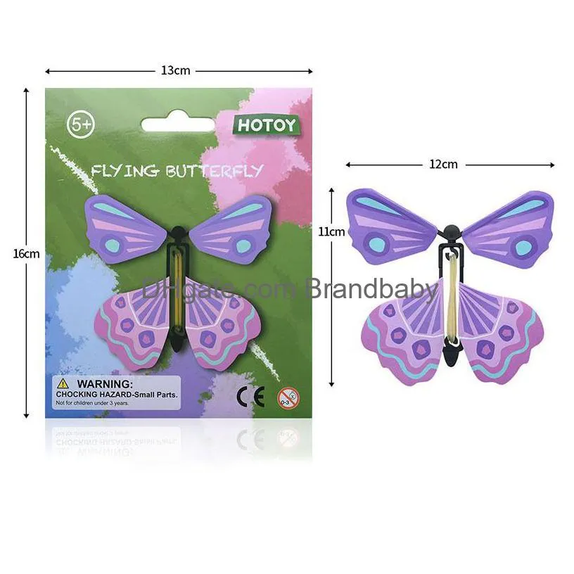 hot sale 3d butterfly kids toys fly butterfly childrens toys magic a4284