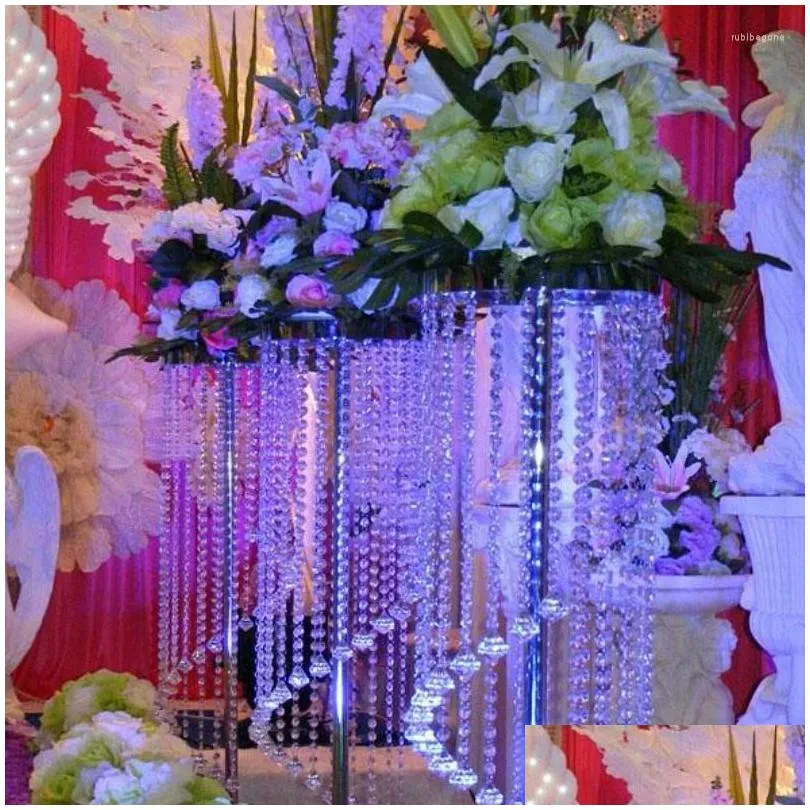 party decoration s-type crystal bead curtain road decorative flower frame wedding props background