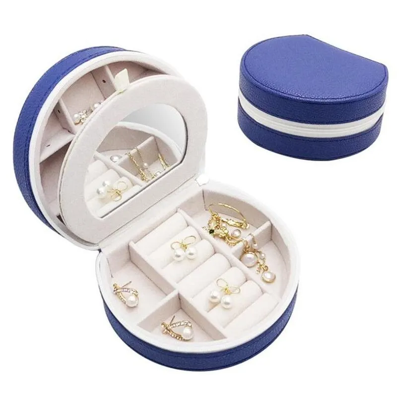 jewelry box for women doubel layer travel jewellery organizer necklace earring rings holder case