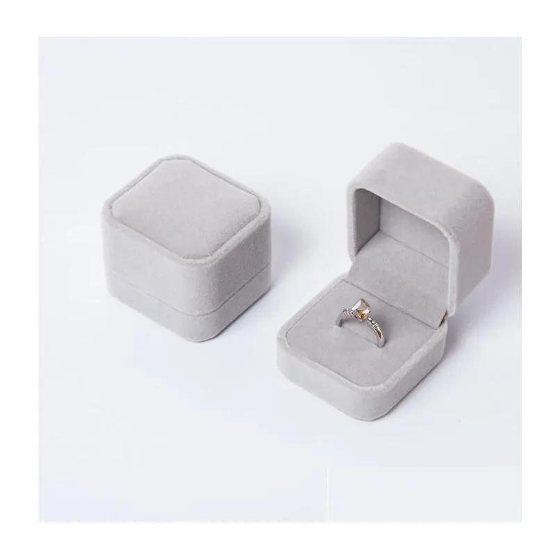 Clear Plastic Ring Earrings Display Boxes Pendant Beads Storage Organizer Boxes Package Case Gift Jewelry Box