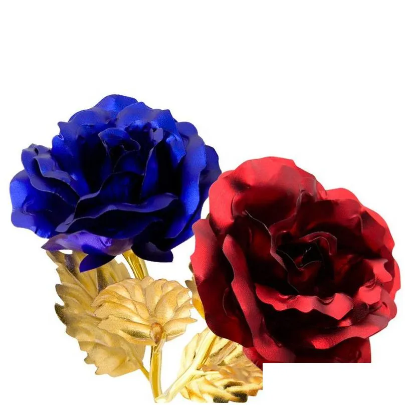 artificial gold foil plated rose wedding home decoration rose flower for birthday valentine mothers day gift