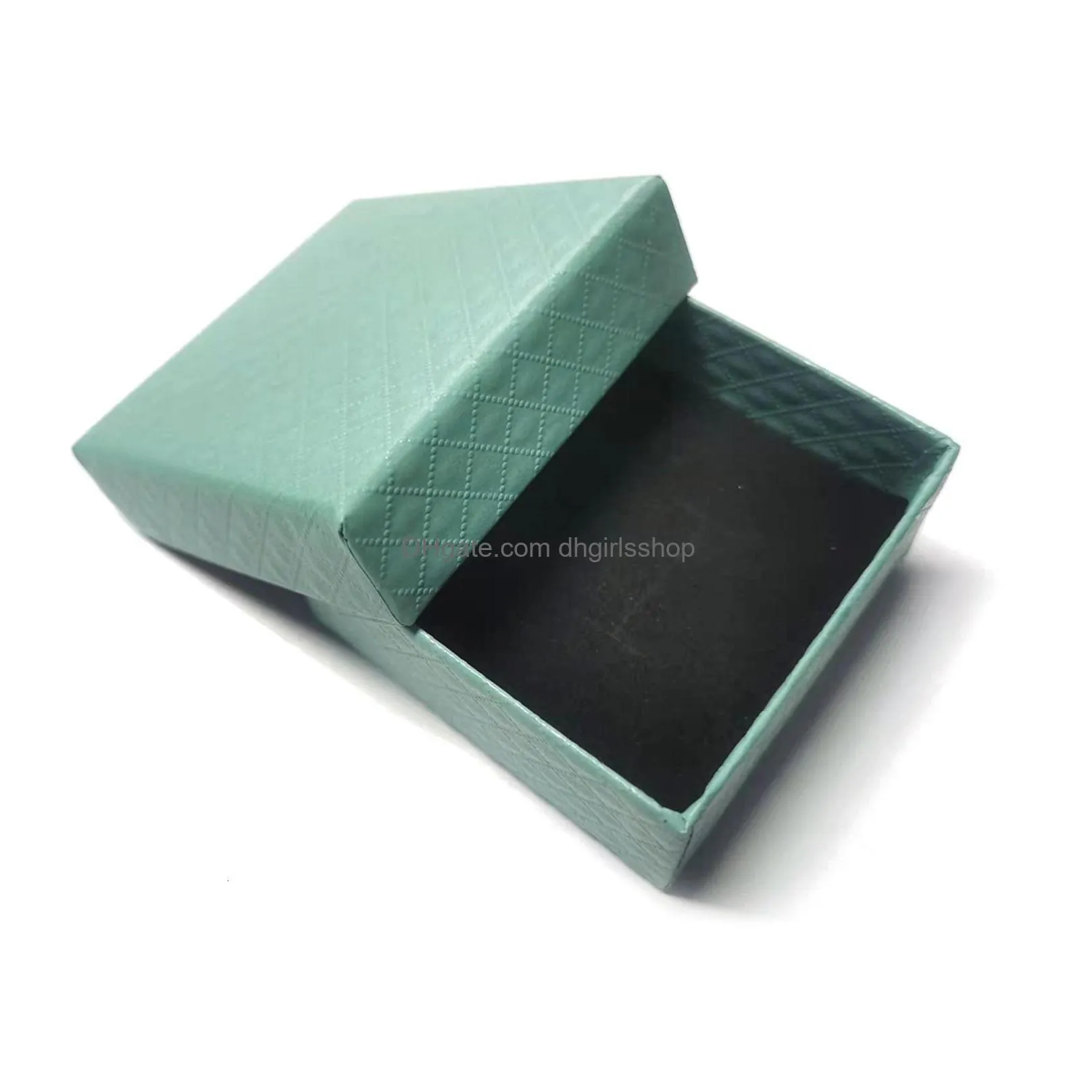 jewelry boxes 32pcs jewelry display box cardboard ring boxes with sponge for small watches necklaces earrings bracelet jewelry gift packaging