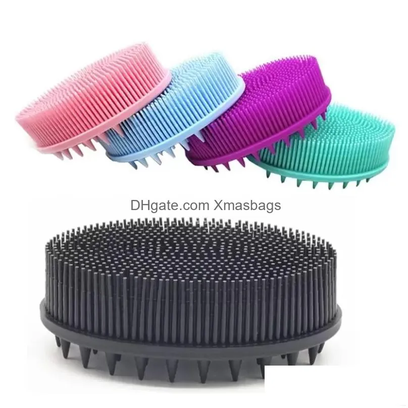 silicone body brush baby shower sponge dry massager bath towel for body bast silicone body scrubber back scrubber 0215