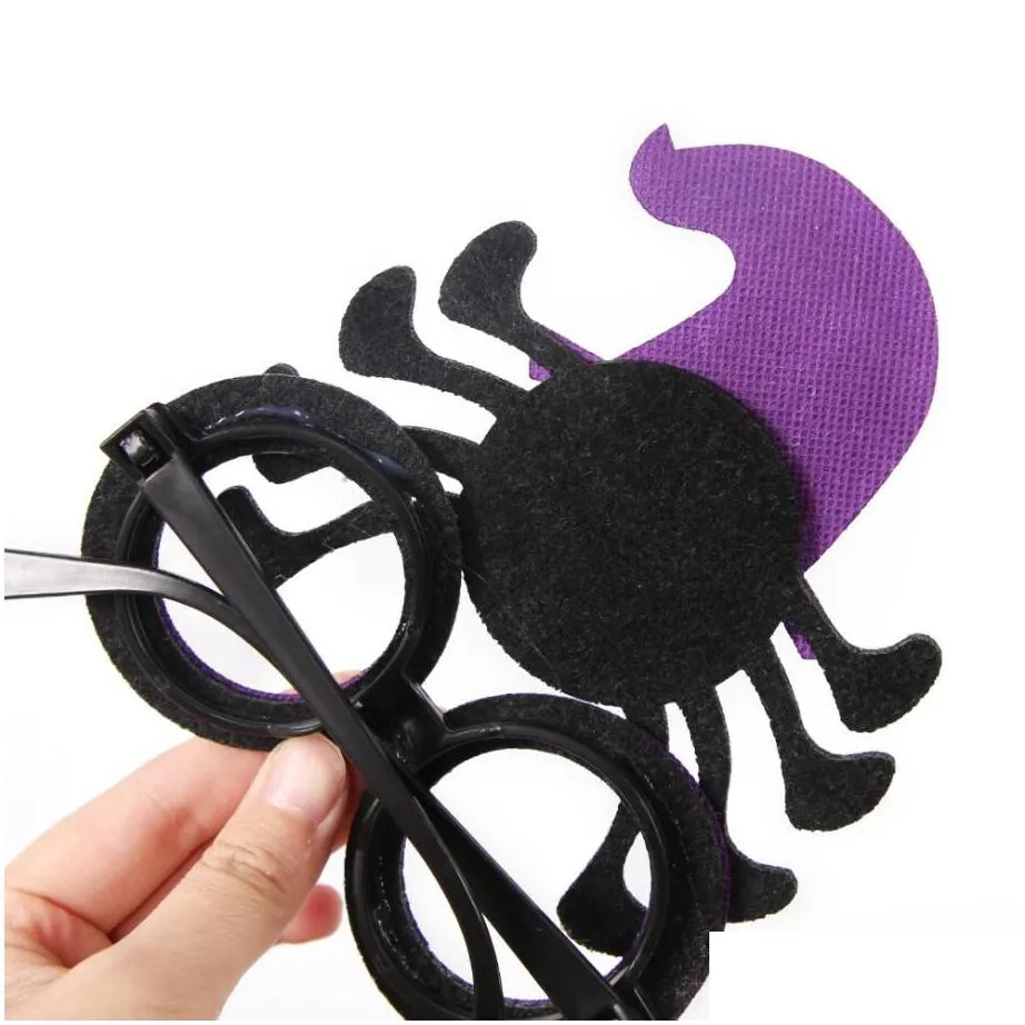 party decoration halloween paper glasses cosplay eyeglasses spider bat shape novelty eyeglass halloween costume kids