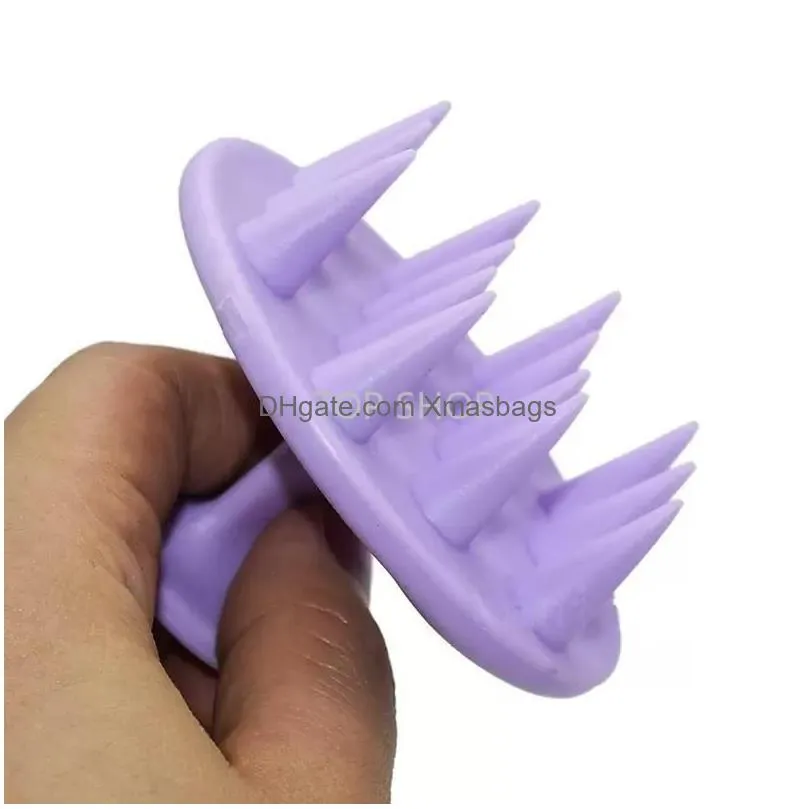 bath brush silicone shampoo scalp hair massager-shampoo massage comb 0823