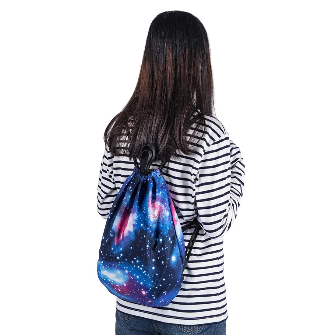 drawstring bags creative design gymsack unisex sackpack casual backpack sports equipment bag travel bags galaxy