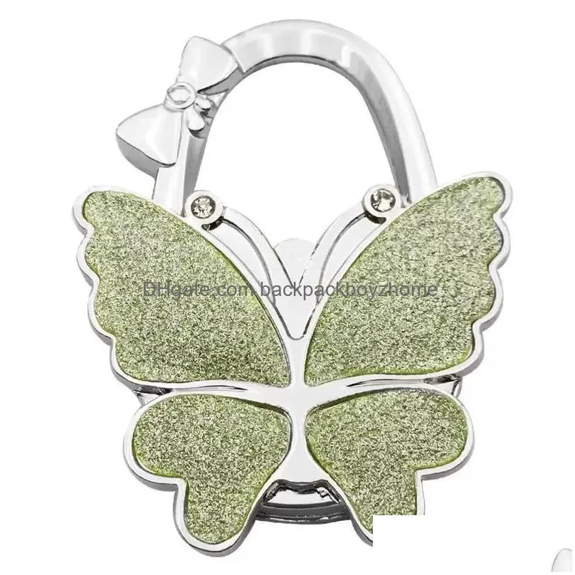 hook butterfly handbag hanger glossy matte butterfly foldable table for bag purse fy3424 0605