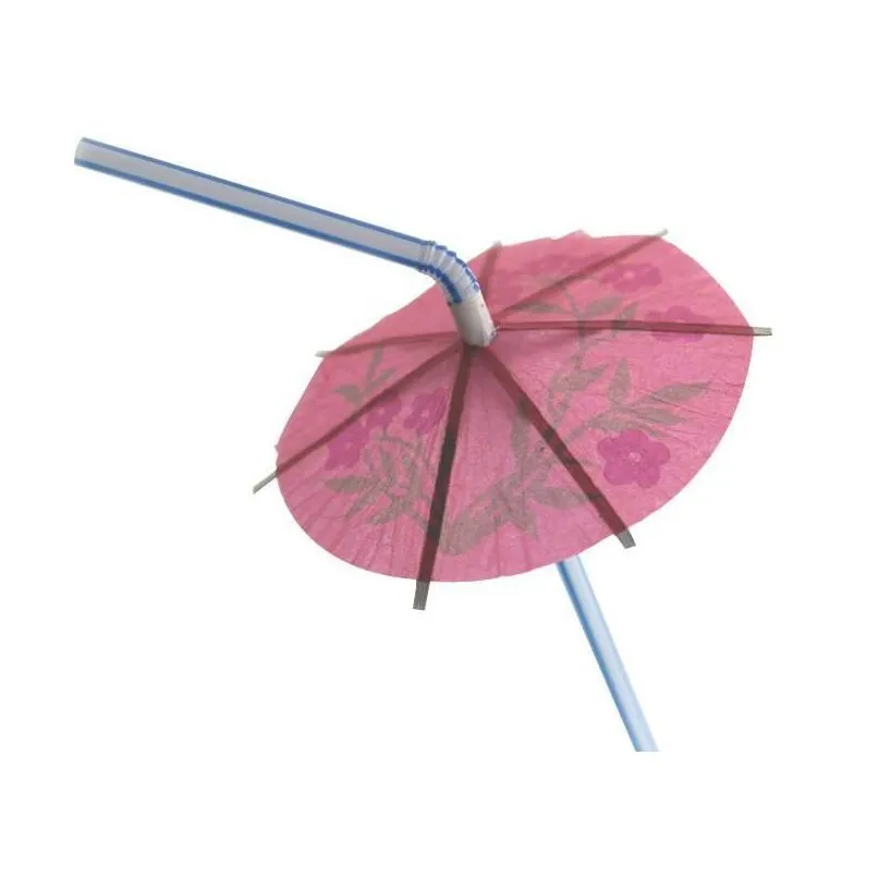 2021 90ct degrade paper luau cocktail umbrella plastic straws for summer drinks