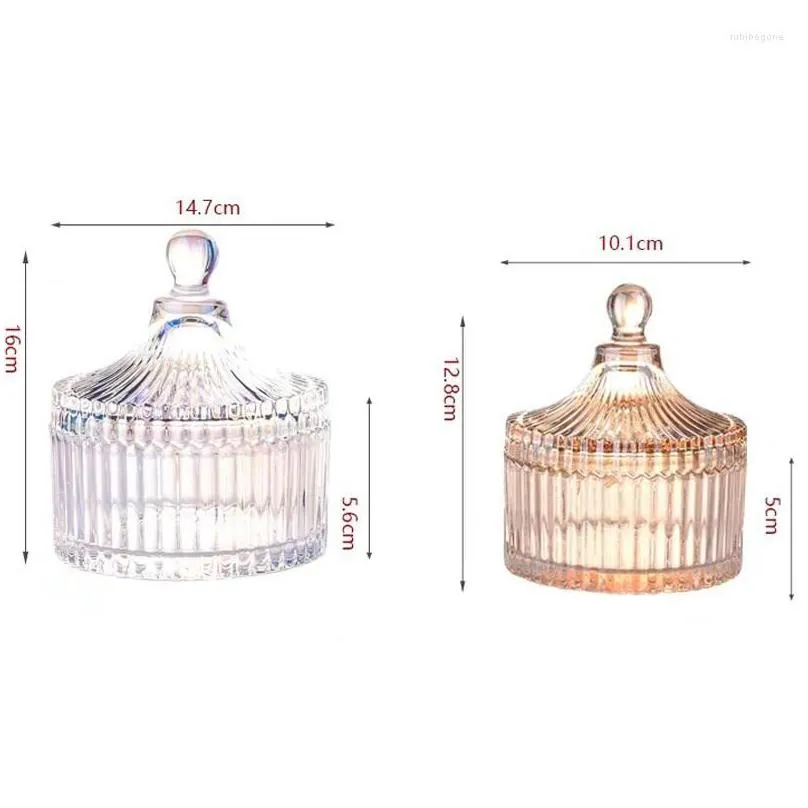 storage bottles european-style glass candy jars home with lids dried fruit snack sealed kitchen supplies