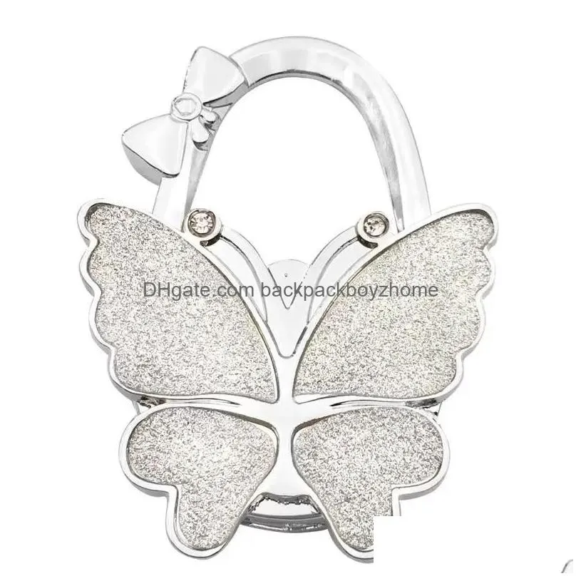 hook butterfly handbag hanger glossy matte butterfly foldable table for bag purse fy3424 0605