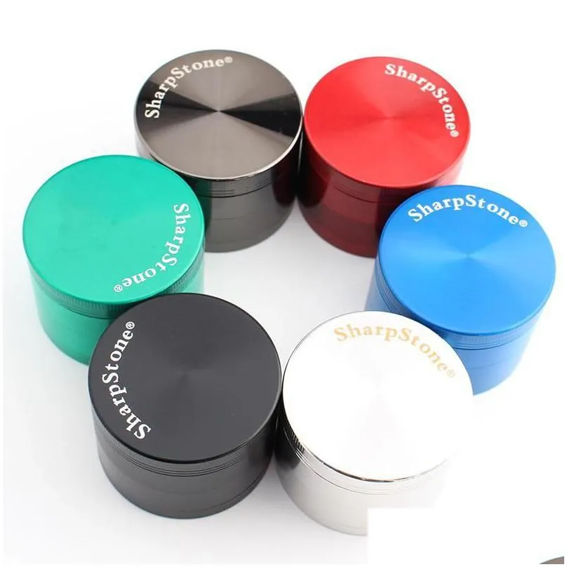 sharpstone 4 part zinc alloy herb grinder 40mm/50mm/55mm/63mm cnc spice cracker tobacco metal grinder for smoking