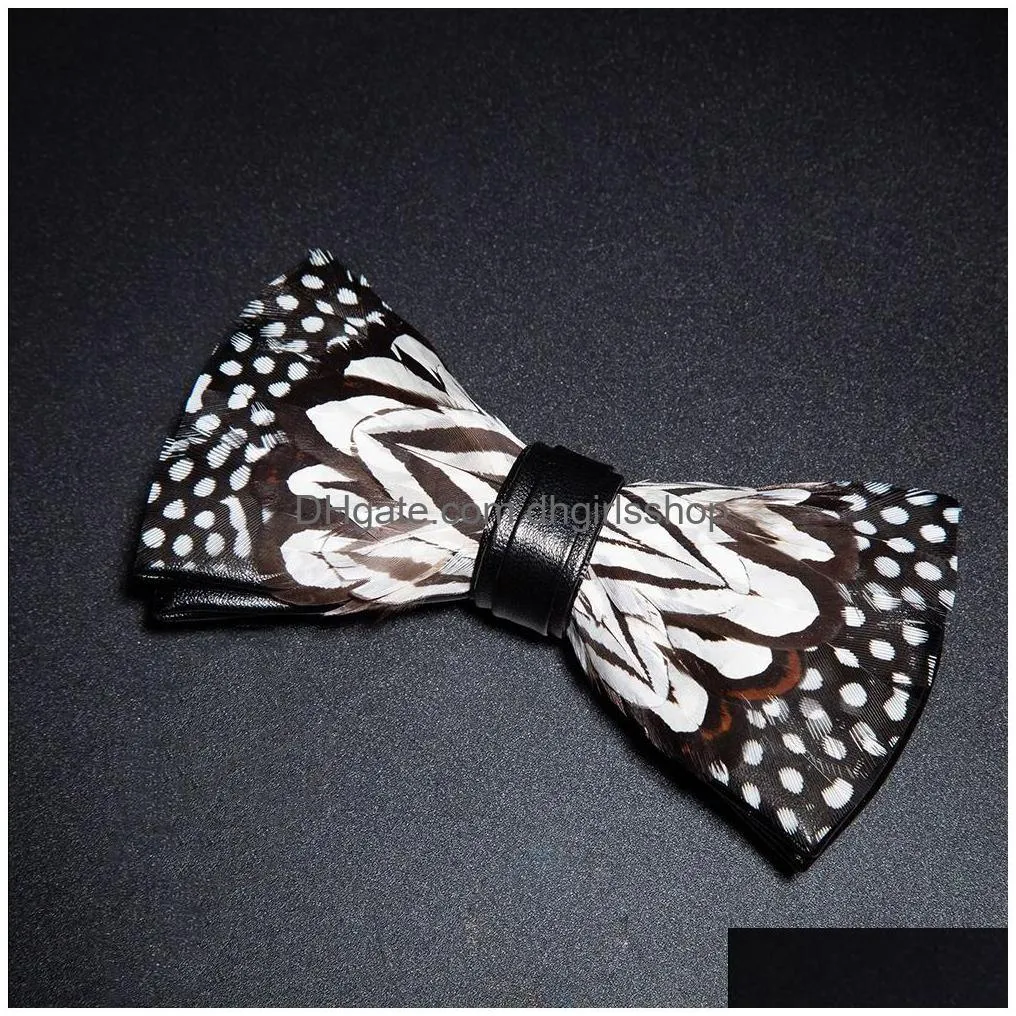 neck ties jemygins design men`s wedding bow tie fashion handmade feather bowtie gift for birthday party men bow tie suit accessories