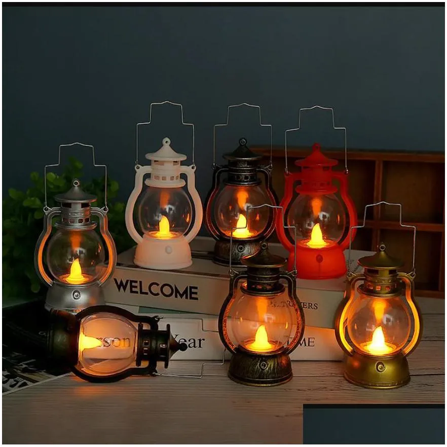 vintag halloween christmas easter lampshade camping barn lamp home party bar led candle light plastic retro style lantern