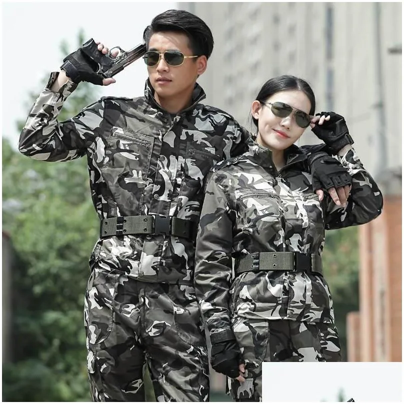 mens tracksuits sets snow camouflage military uniform tactical suit men hunting clothing working clothes cs wear