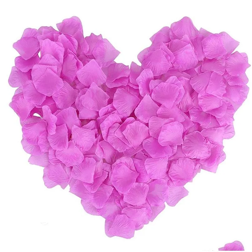 100pcs/lot artificial rose petals for wedding decoration romantic artificial rose petals wedding flower rose flower