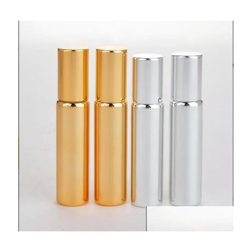 wholesale refillable glass roll on bottles essential oil perfume bottle jars with stainless steel roller balls for travel