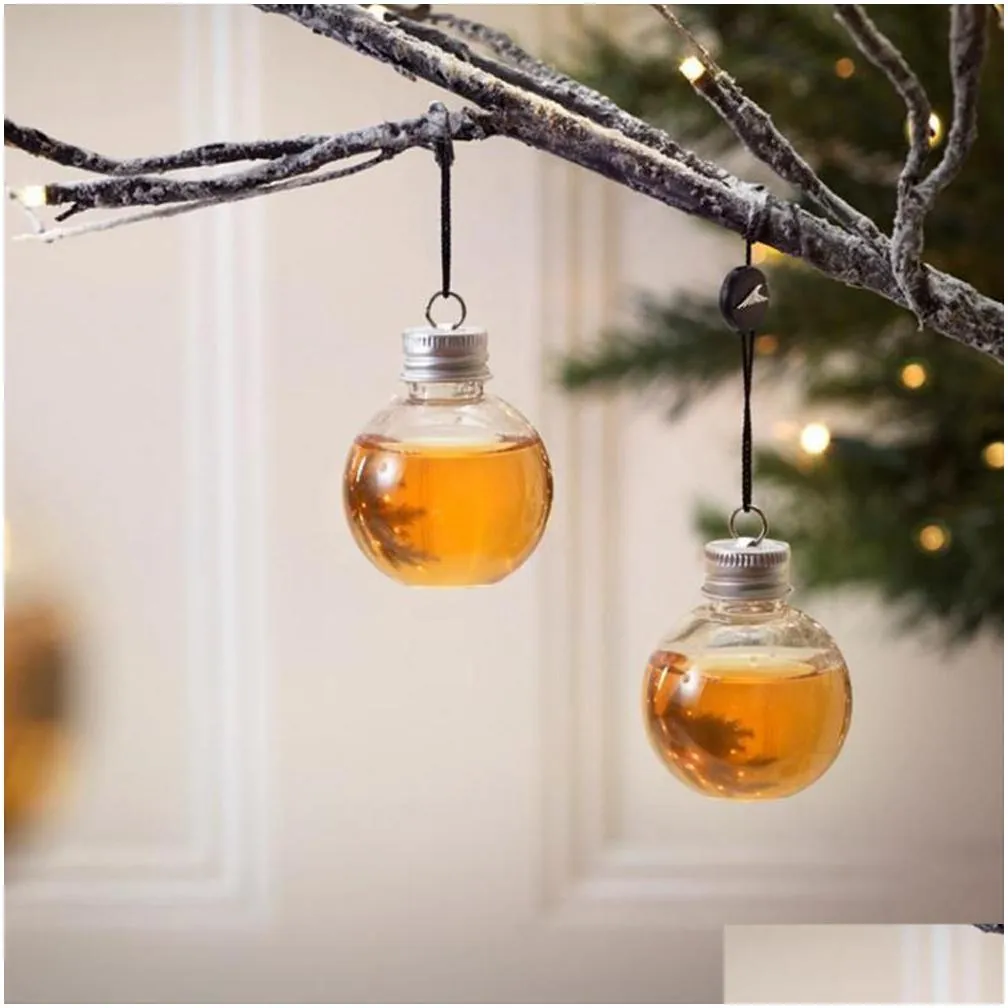 booze filled christmas tree ornaments water bottle milk juice bulbs christmas pendant drop ornament