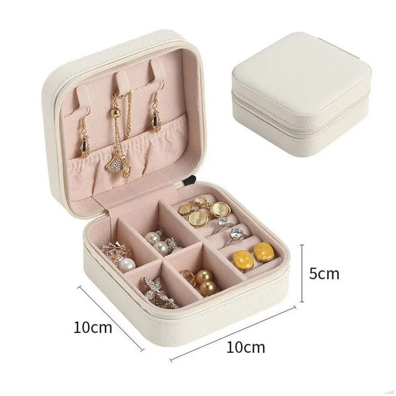 mini jewelry travel case portable jewellery box small storage organizer display boxes for rings earrings necklaces gifts