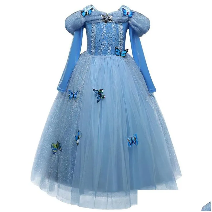 girls dresses girls cosplay dress up children halloween tangled fancy princess costume kids birthday carnival disguise clothes 4 6 7 8 10