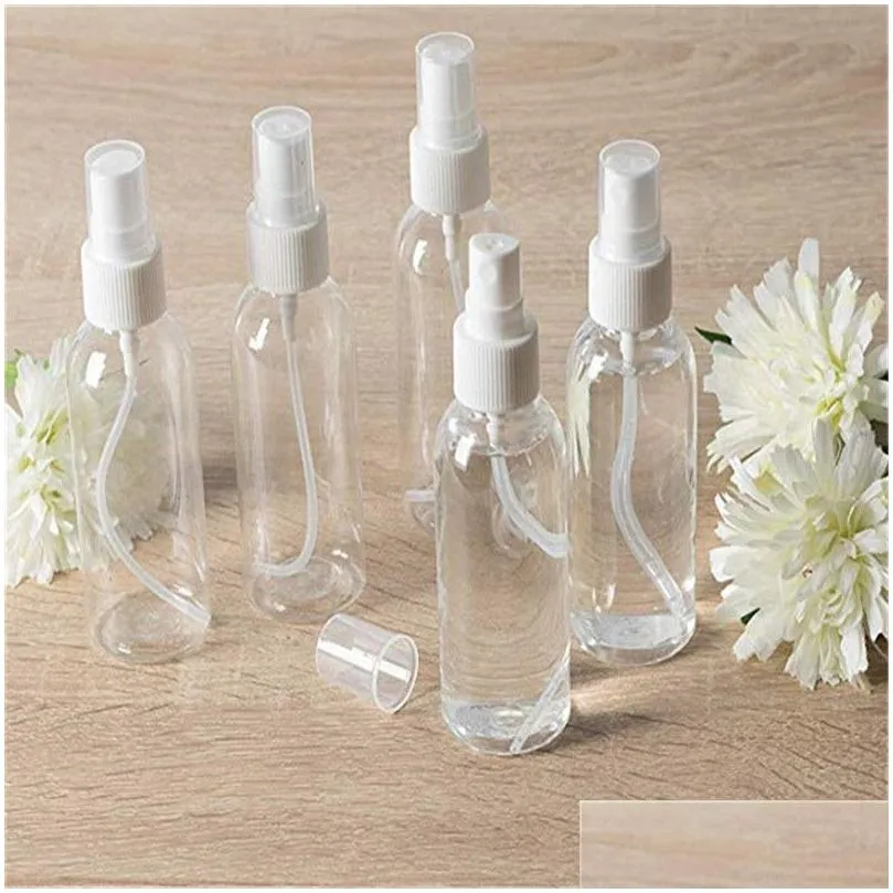 wholesale 5ml 10ml 20ml 30ml 50ml 60ml 80ml 100ml plastic spray bottle refillable bottles perfume pet container