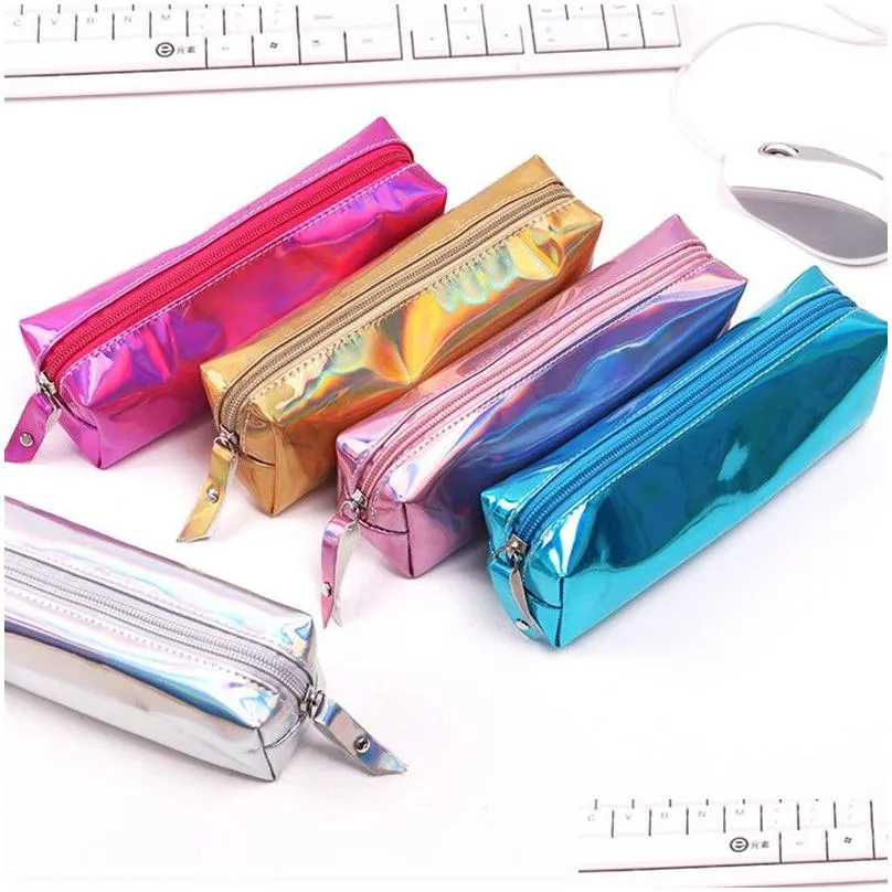 wholesale kids pencil case fashion pencils bags girls make up case stationery bags fashion pvc pencil bag