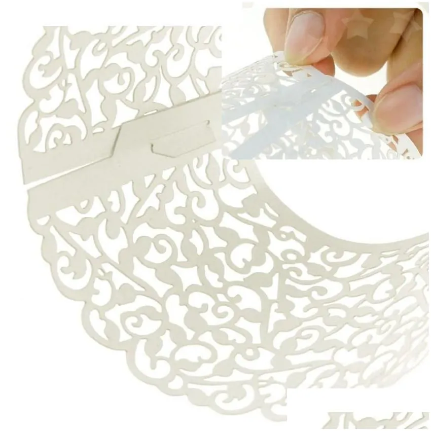 2021 wholesale-kimisohand 100 filigree little vine lace laser cut cupcake wrapper liner baking cup