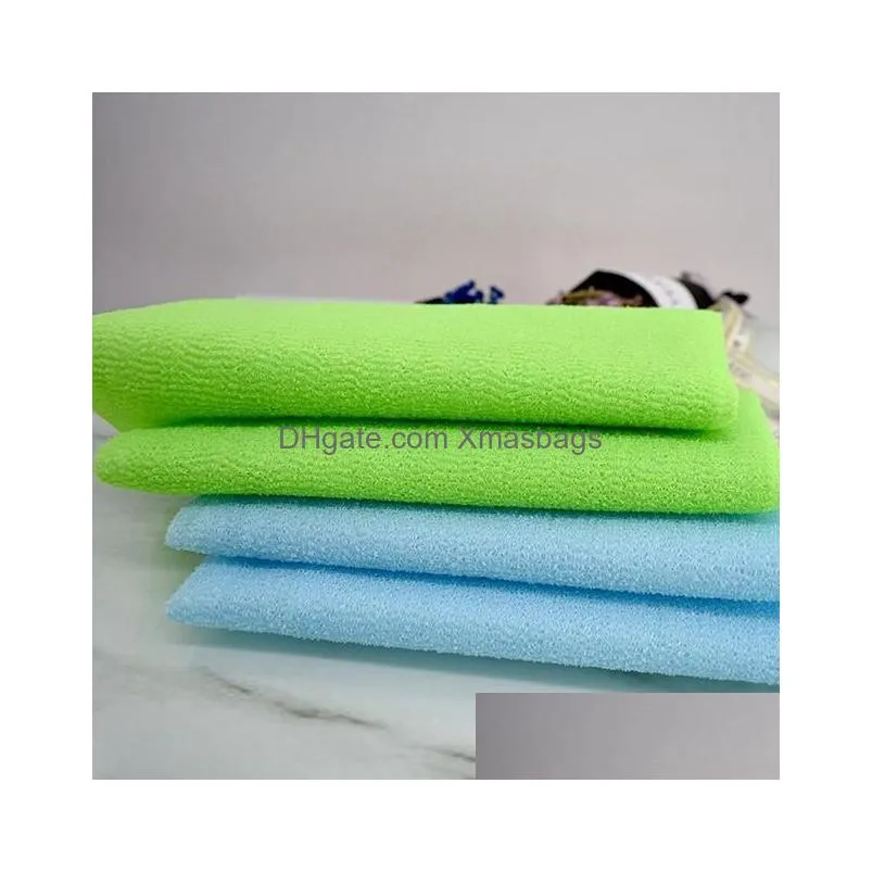 30x90cm novelty multi colors salux nylon japanese exfoliating beauty skin bath shower wash cloth towel back scrubbers 1208
