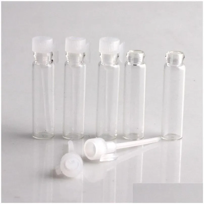 wholesale mini glass bottle 1ml vial small  oil perfume diy liquid sample bottles for travel makeup party friend sample 