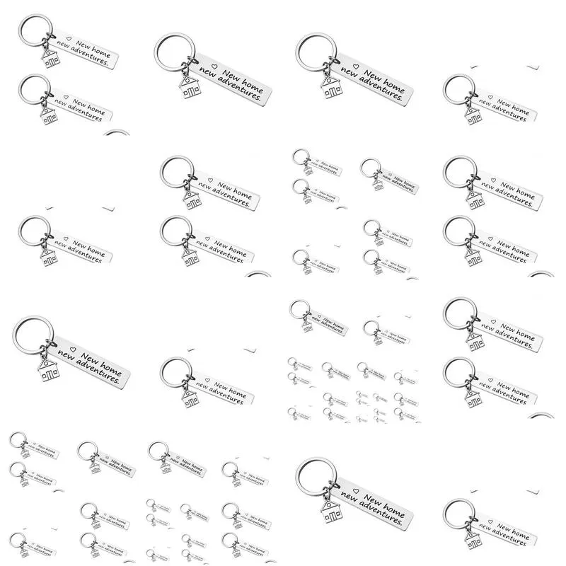 2021 Key Chains Housewarming Gift for Her or Him New Home New Adventures Keychain House Keys Keyring Moving Together First Home