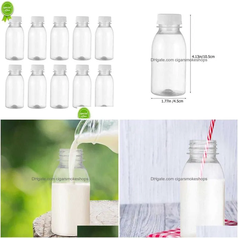 15 pcs transparent juices bottle plastic bottle milk storage bottle beverage bottle milk bottles beverage bottled separately