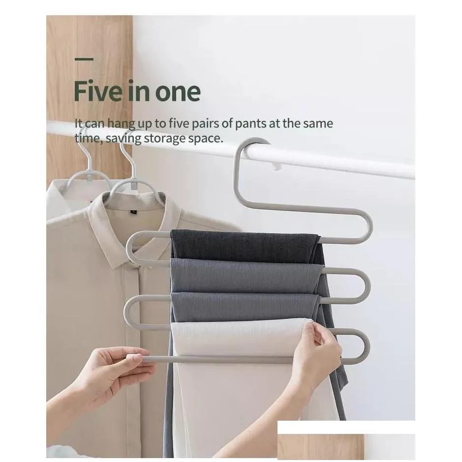 space-saving five-layer clothes storage hanger wardrobe hook wardrobe non-slip by sea rrc17