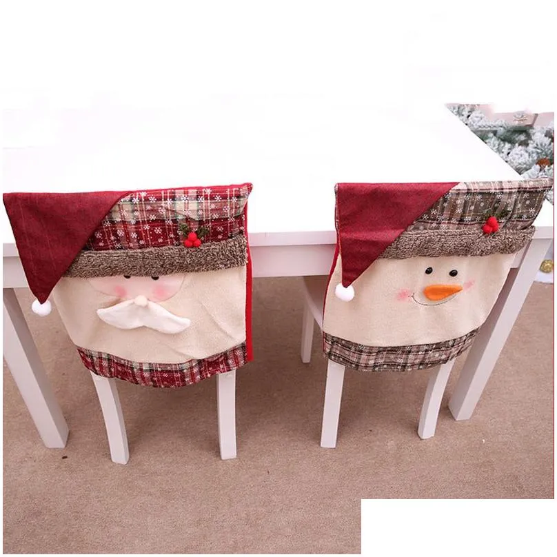 chair cover christmas santa covers for dinner decor home decorations ornaments supplies dinner table dhl free dh0240