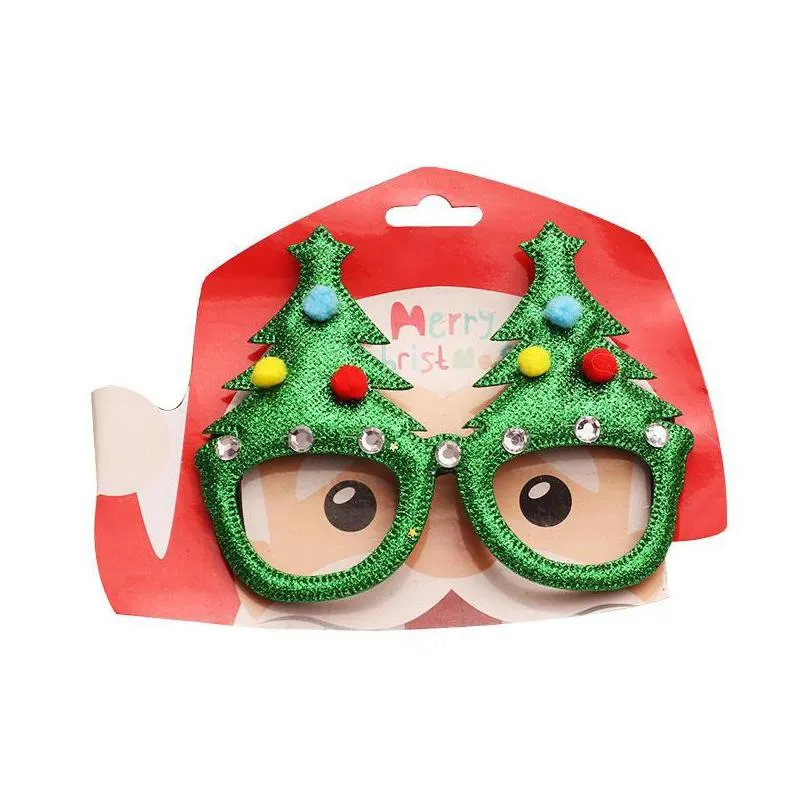 red snowflake elk eyeglass frame christmas glasses kid adult party dress up toys holiday decoration rre15271