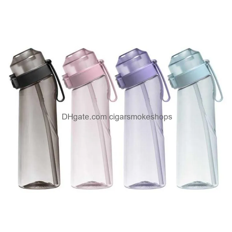 650ml water cup air flavored sports water bottle suitable for outdoor sports fitness fashion fruit flavor water bottle scent up