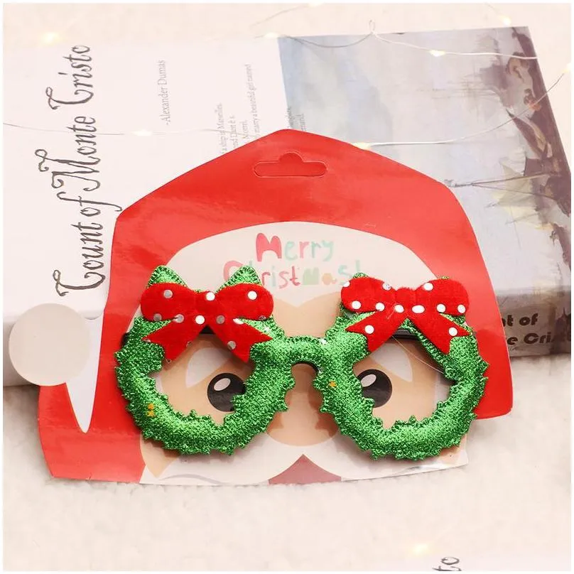 red snowflake elk eyeglass frame christmas glasses kid adult party dress up toys holiday decoration rre15271