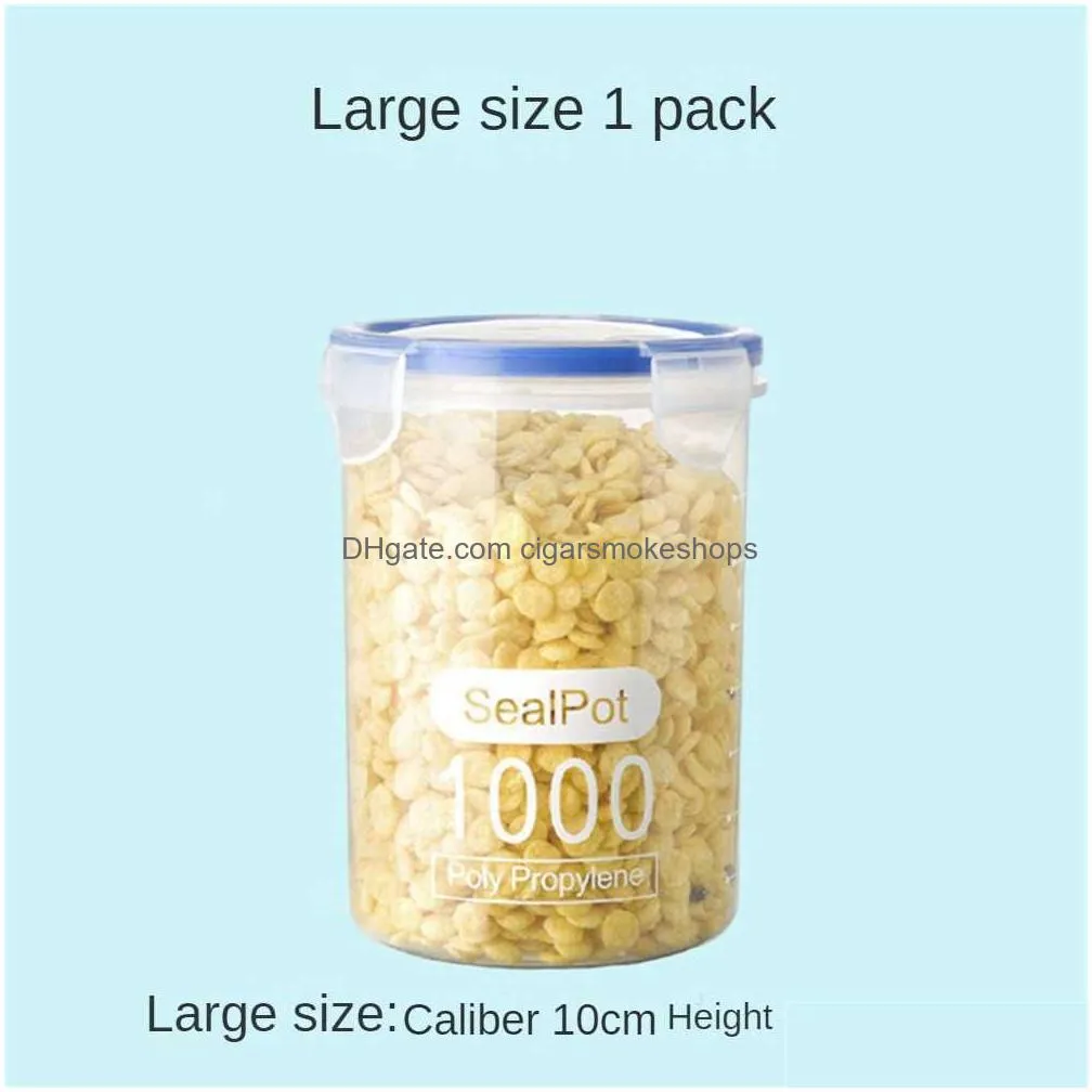 large-capacity kitchen storage box moisture-proof scale storage food sealed jars keep food  storage home transparent jars