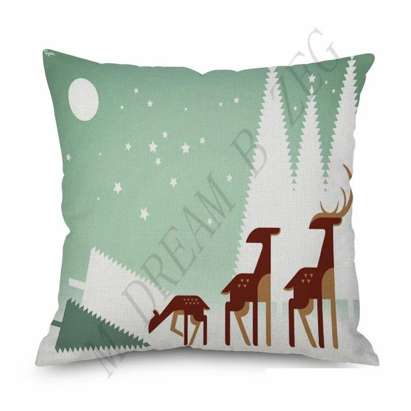 designs pillow case santa claus christmas tree snowman pillow case colorful pillow cover home sofa car decor pillowcase gge2133