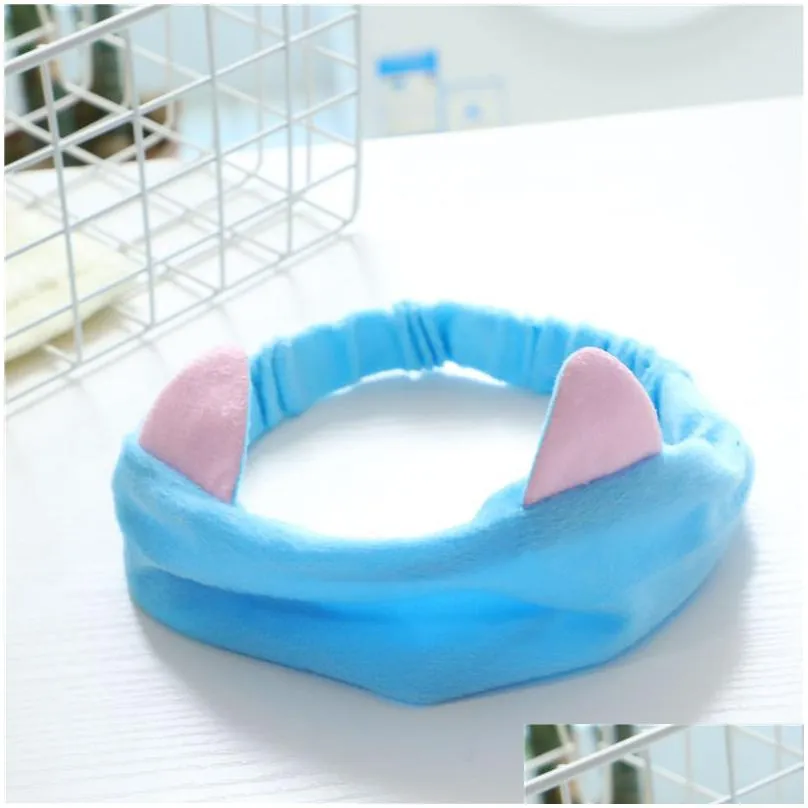 female cat ear headband fashion ladies wash face bow hairband woman bangs headbands headwear hair bands turban hair accessories vt1578